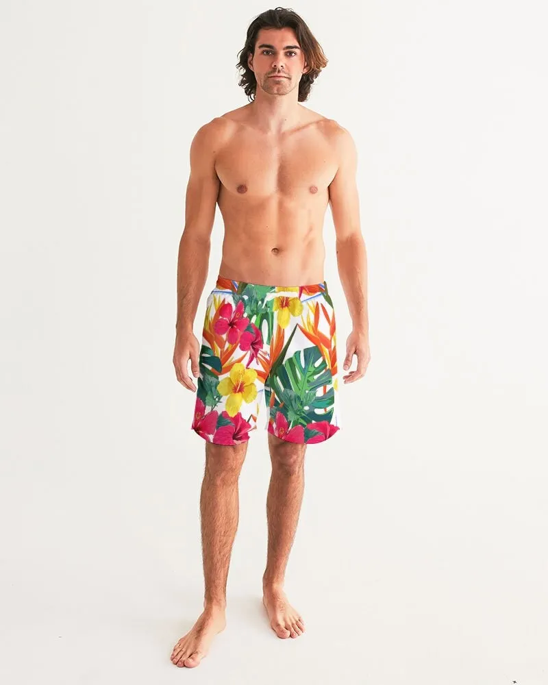 BIRD OF PARADISE FLORAL COUPLES SWIMSUITS