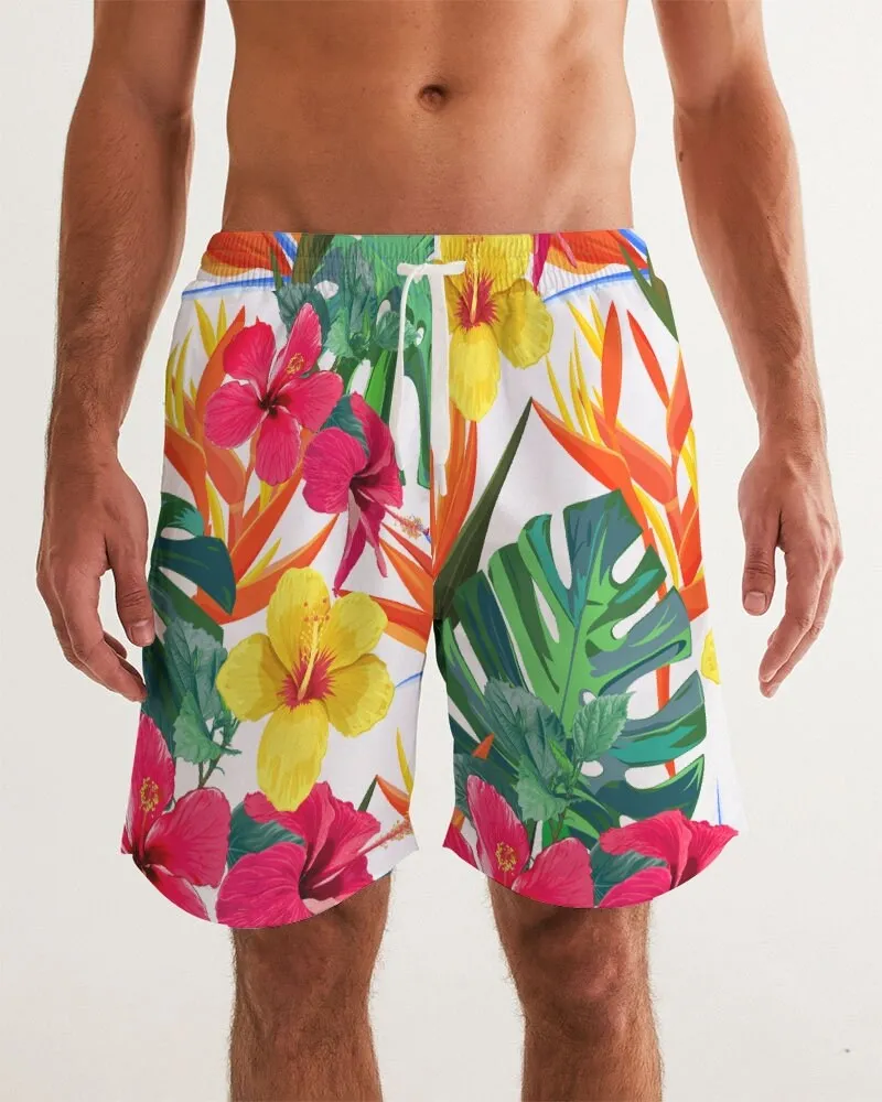 BIRD OF PARADISE FLORAL COUPLES SWIMSUITS