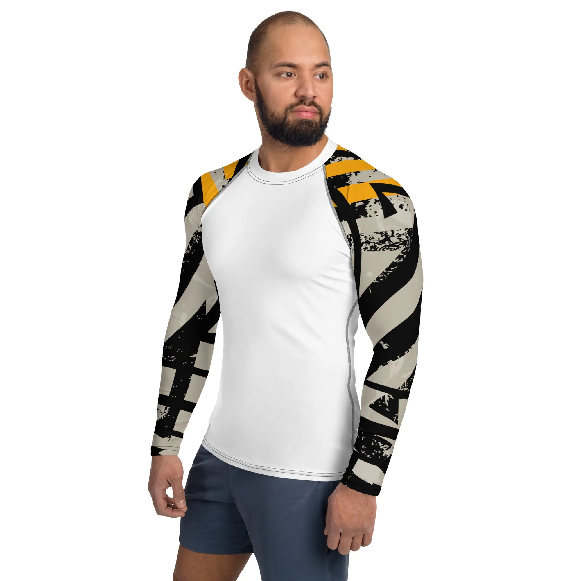 Black and Gold Men's Rash Guard
