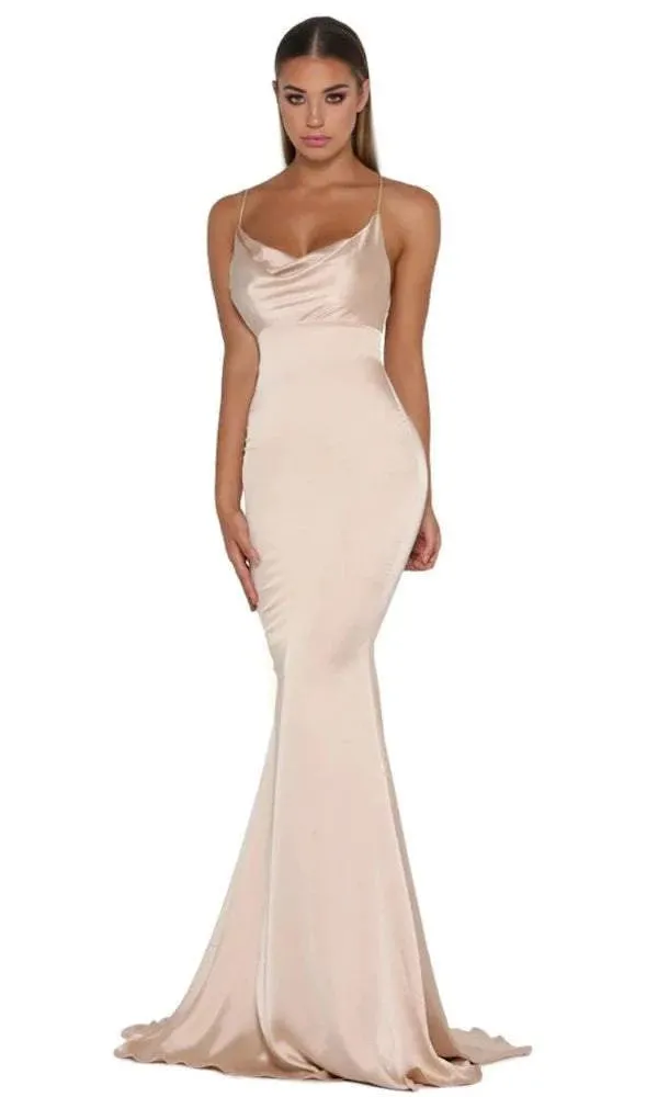 Bright Creme Evening Dress