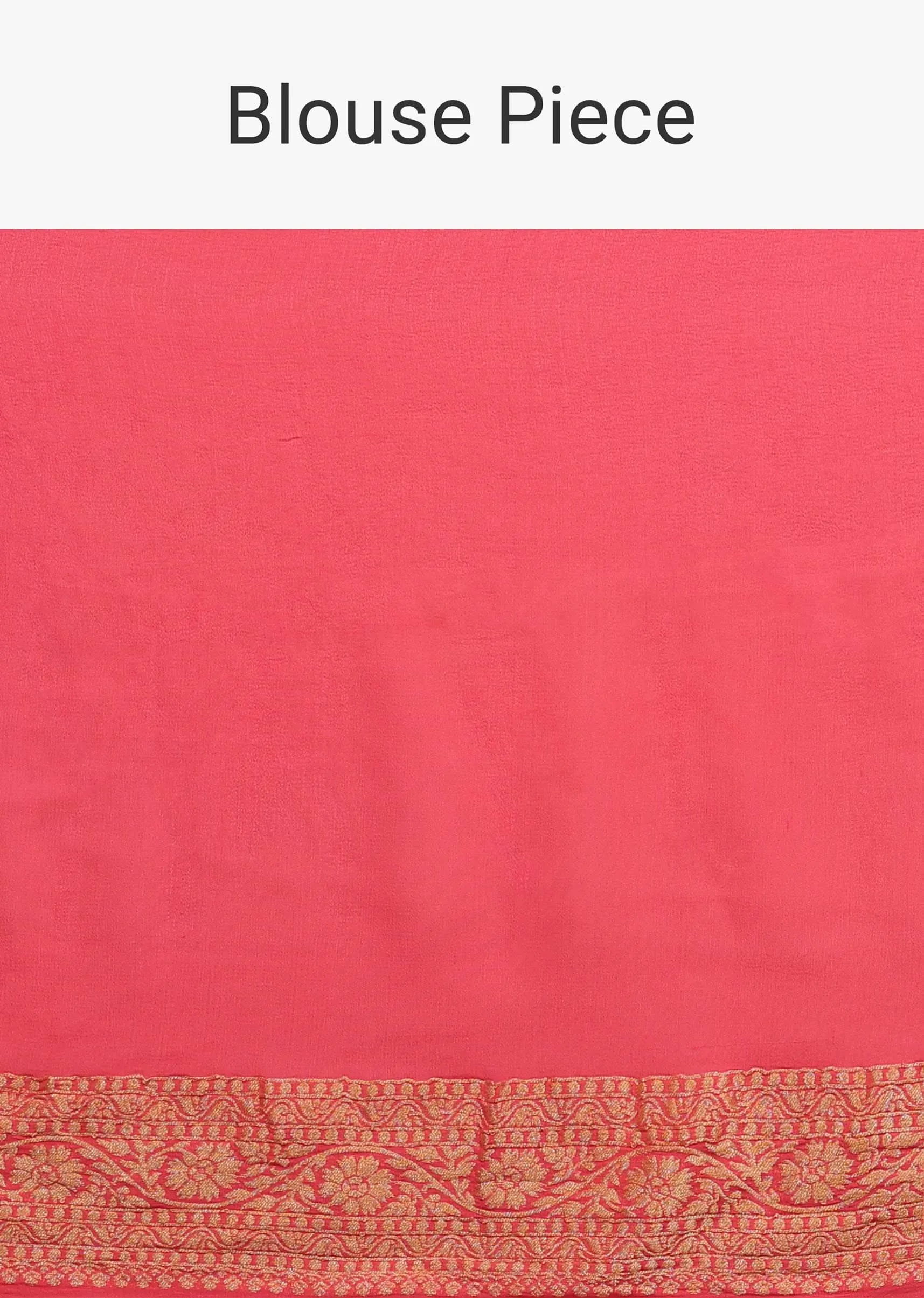 Canary Yellow Traditional Georgette Saree With Contrasting Peach Brocade Border And Jaal Work