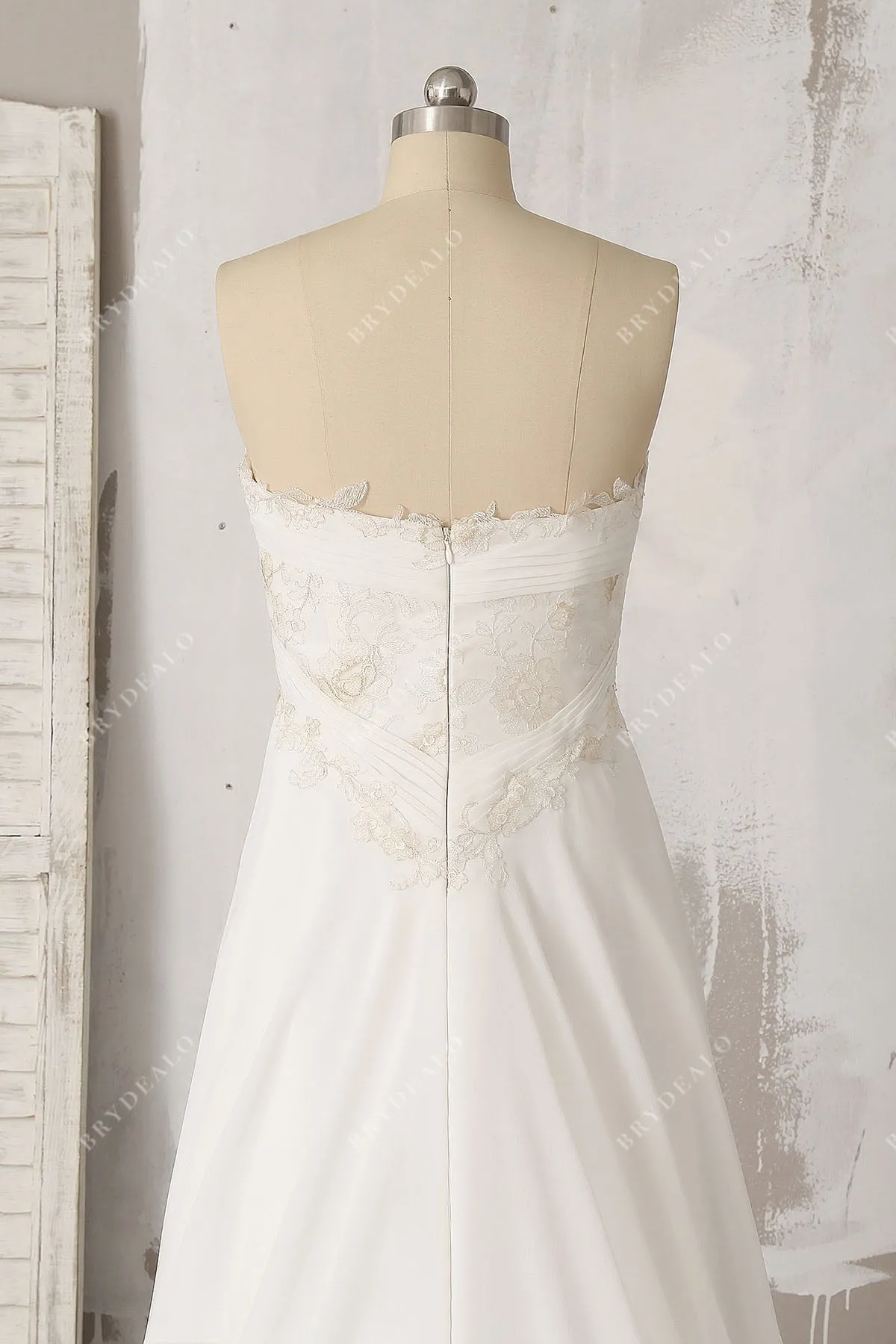 Chic Empire Chiffon Maternity Beach Wedding Dress in A-line