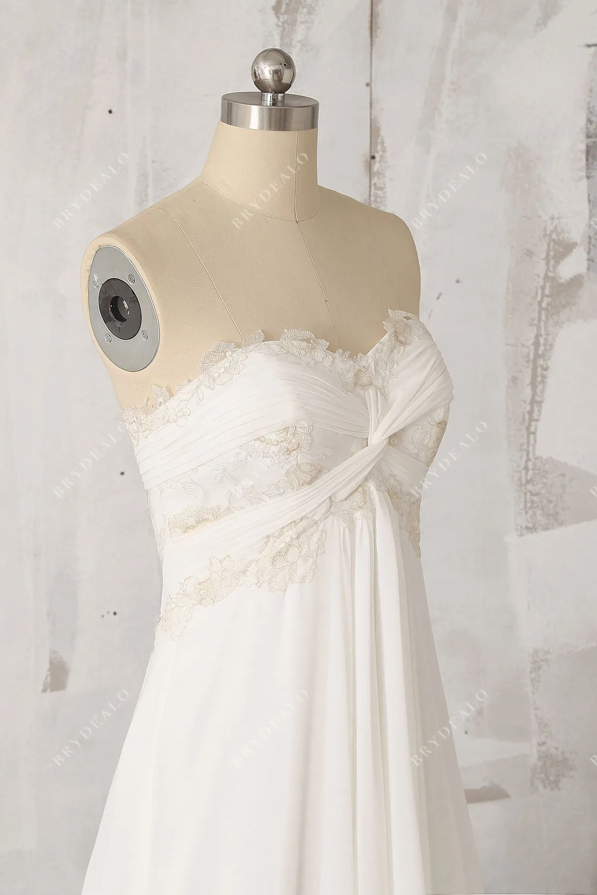 Chic Empire Chiffon Maternity Beach Wedding Dress in A-line