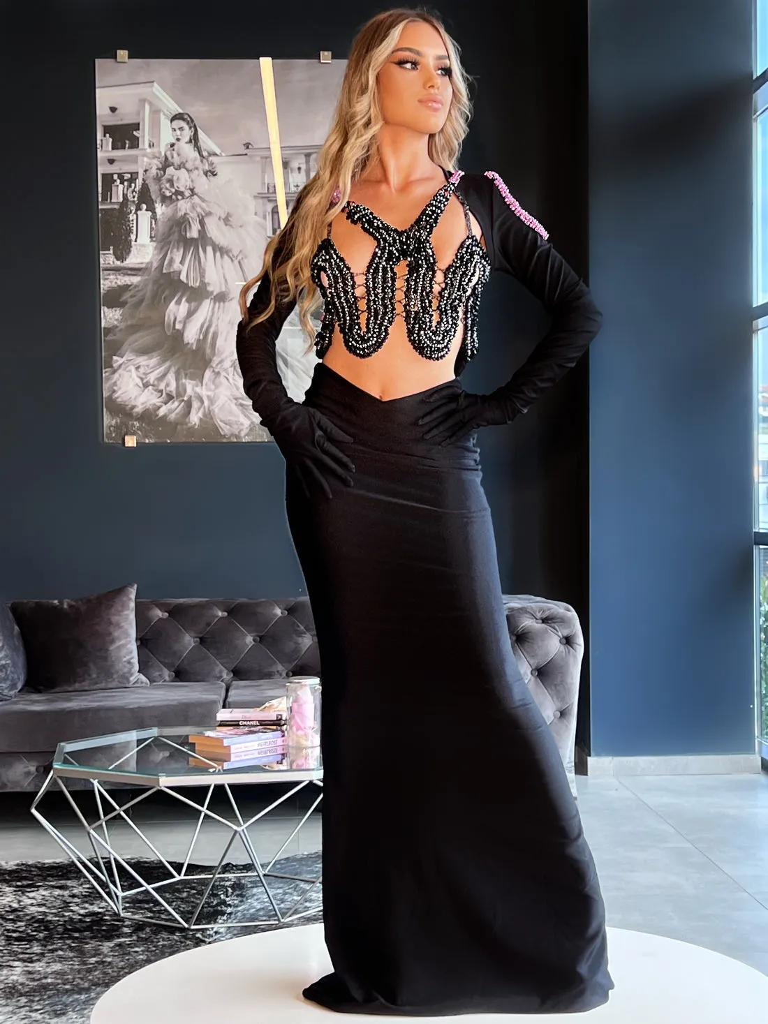 Jayleen Black Evening Dress