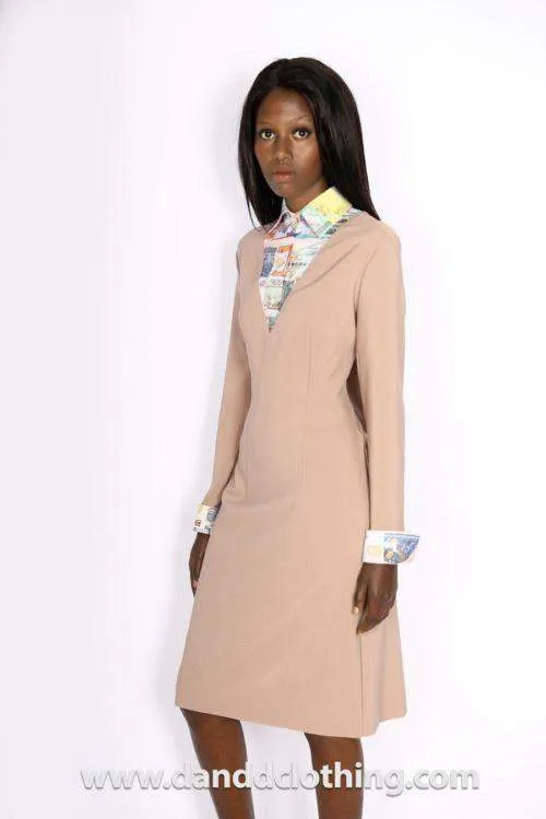 Ladies Office Dress Beige