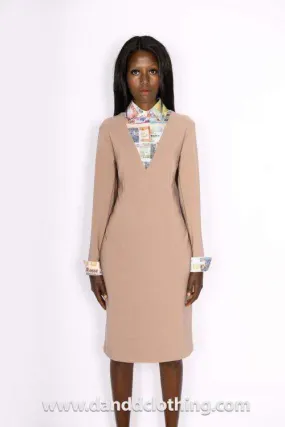 Ladies Office Dress Beige