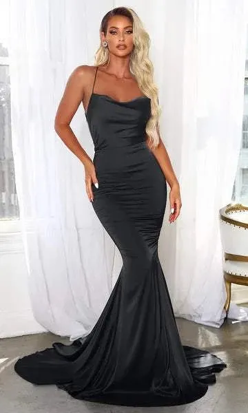 Modest Black Evening Dress