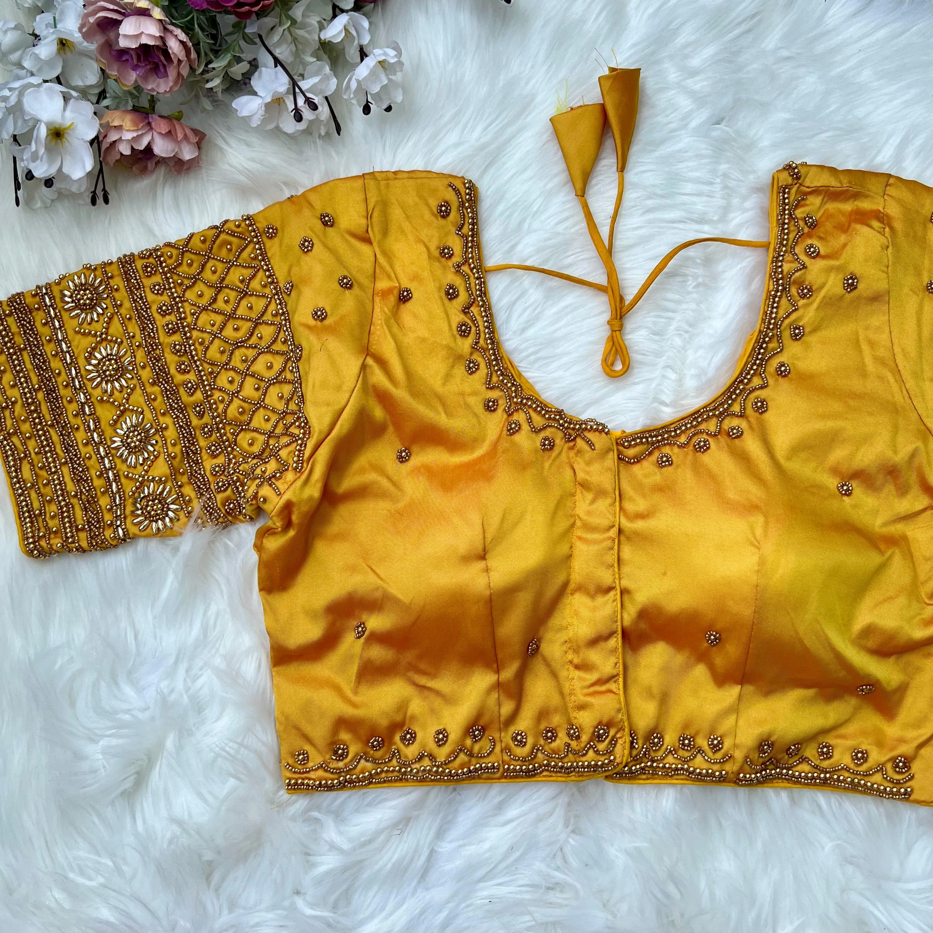 Party Wear Designer Readymade Hand Aari Work Blouse