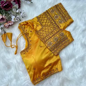 Party Wear Designer Readymade Hand Aari Work Blouse