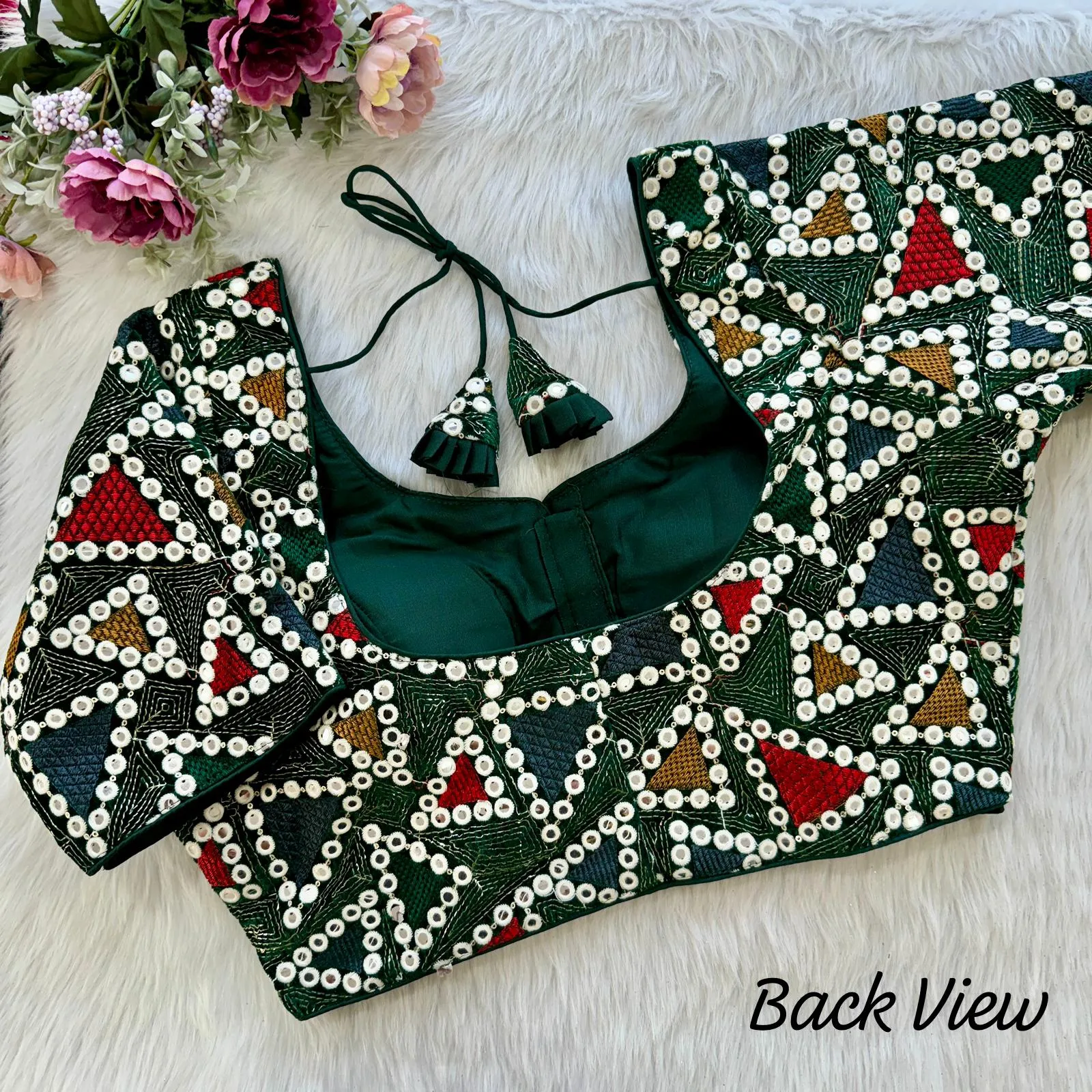 Party Wear Designer Velvet Heavy Luckhnowi Work Blouse