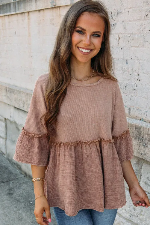 Poppy Peplum Top