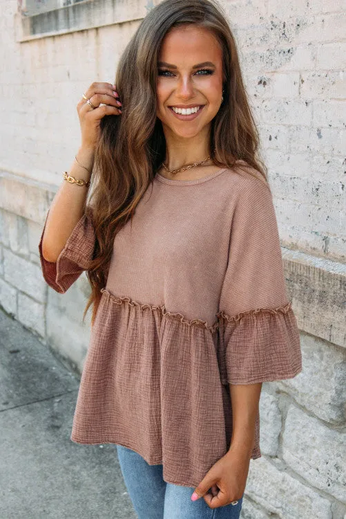 Poppy Peplum Top