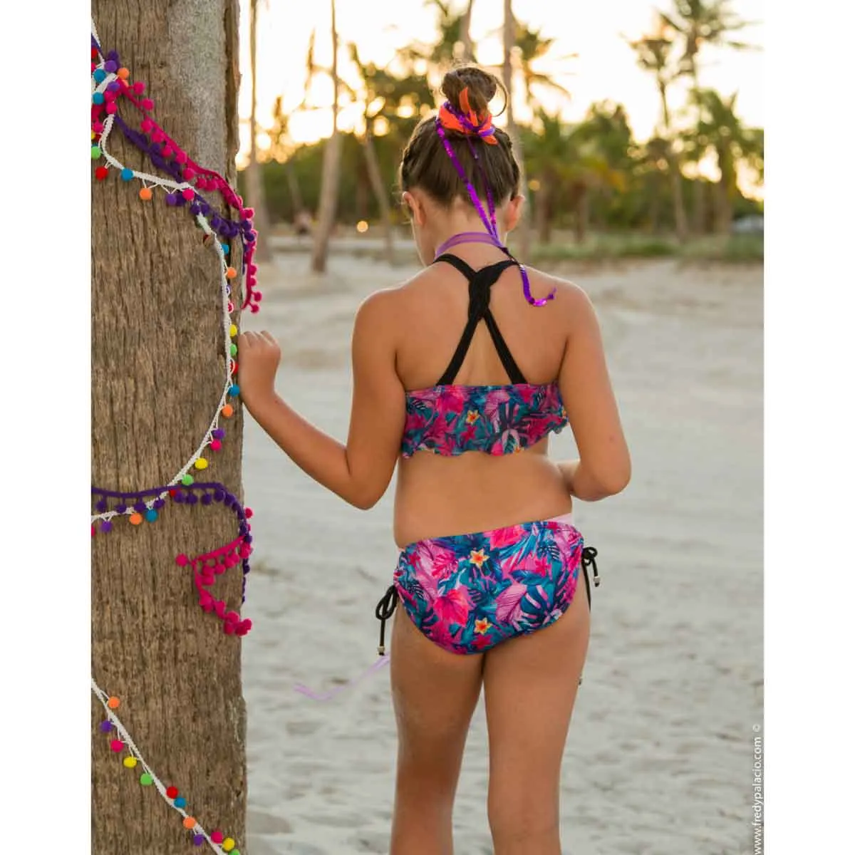 RADIANCE - TROPICAL LEAVES TWO PIECE SWIMSUIT