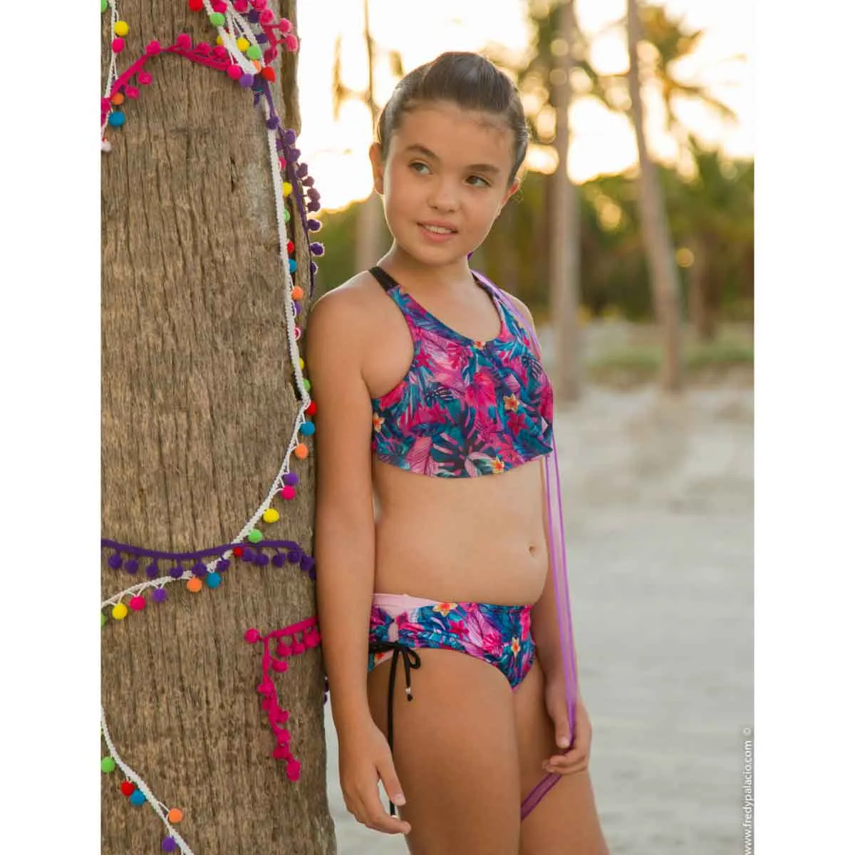 RADIANCE - TROPICAL LEAVES TWO PIECE SWIMSUIT