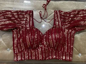 Readymade Beautiful Tone to Tone Machine Sequence Work Blouse