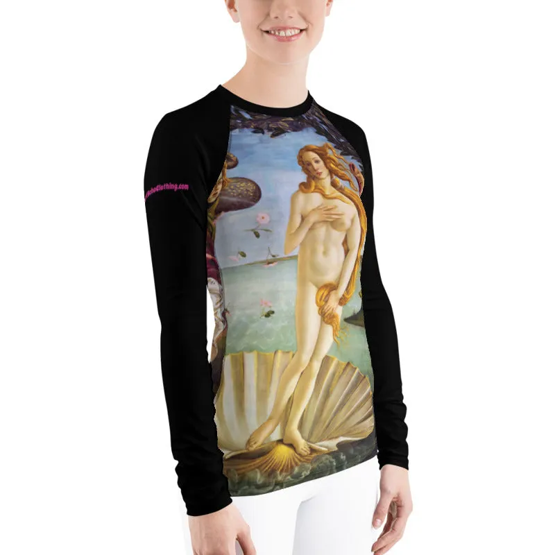 Sunheart Exclusive Women's Rash Guard Artsy Swim Top Make a Splash XS-3X