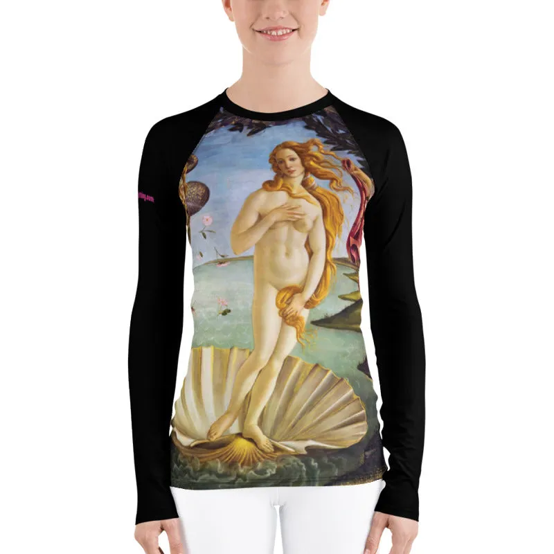 Sunheart Exclusive Women's Rash Guard Artsy Swim Top Make a Splash XS-3X