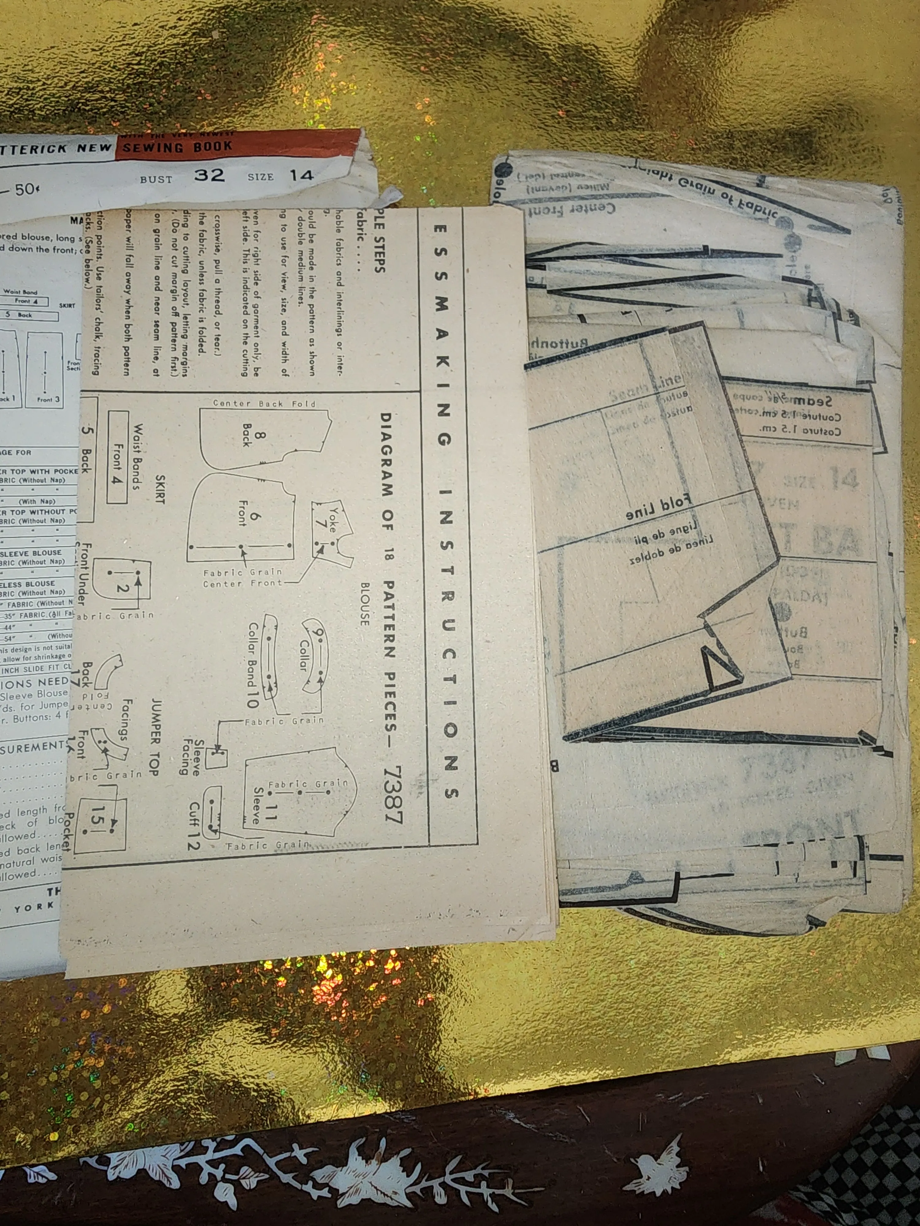 Vintage Advance Pattern 7387; Misses Maternity Wardrobe, Size 14,  bust 32 cut pattern ready to go.