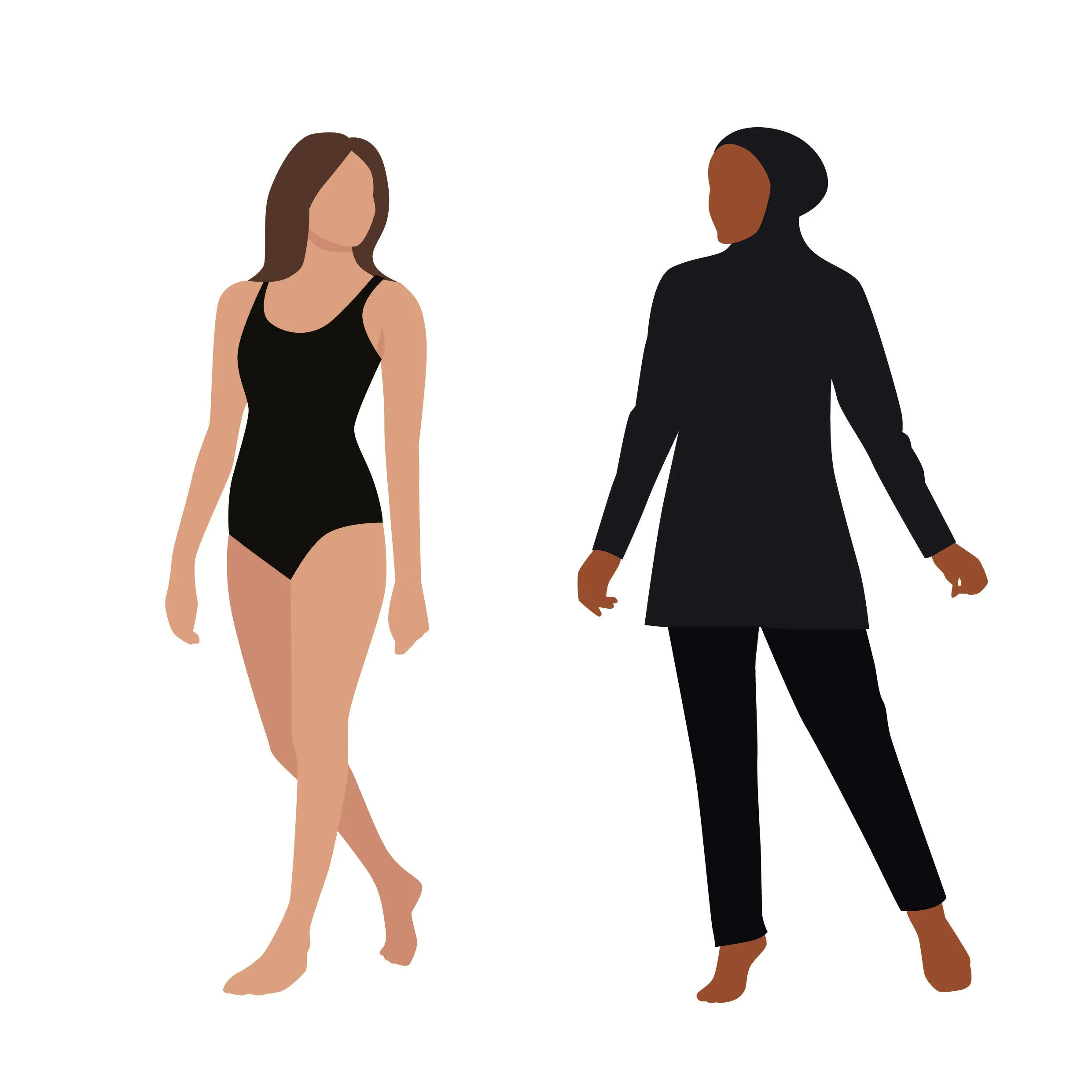 Women in Swimsuit Cutout Pack