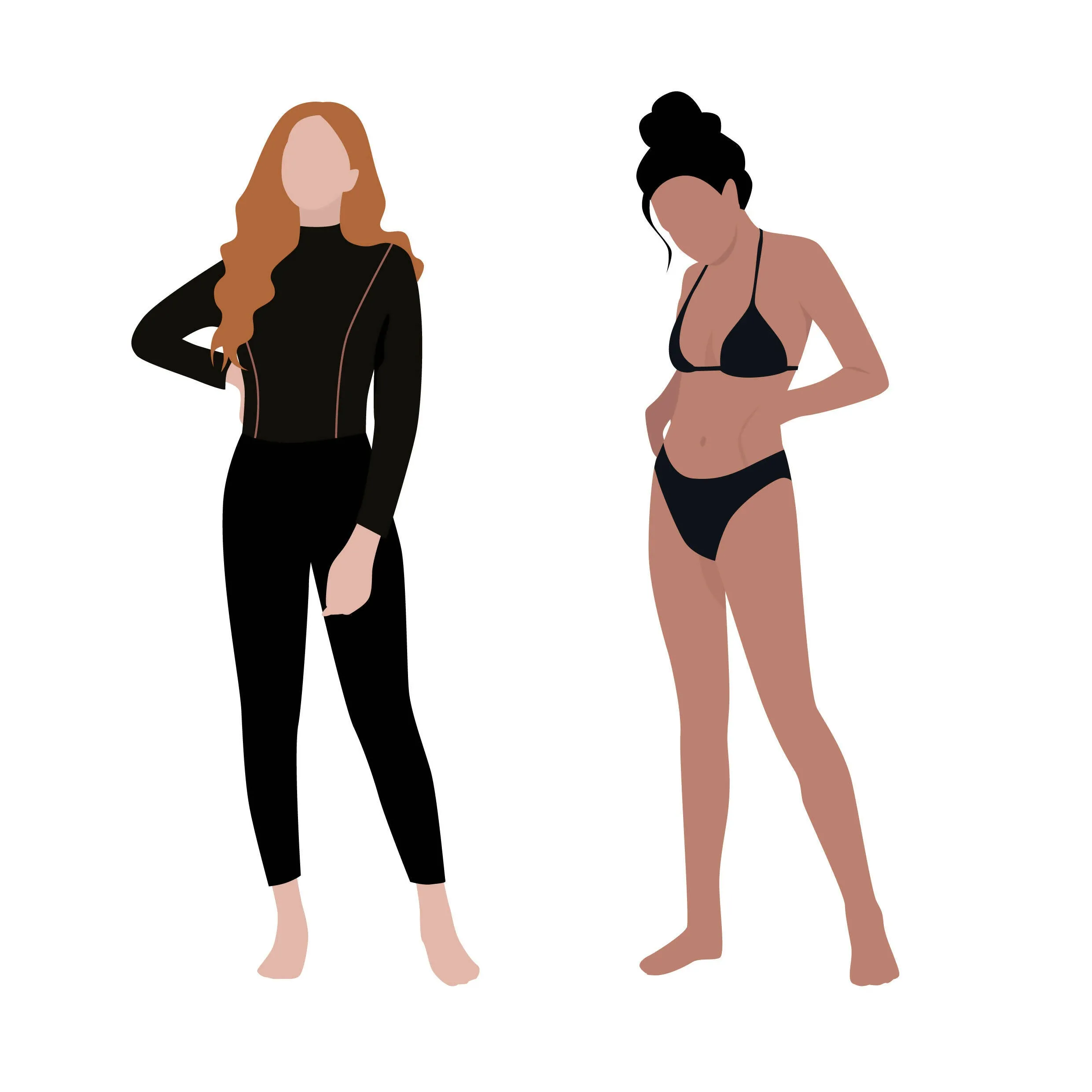 Women in Swimsuit Cutout Pack