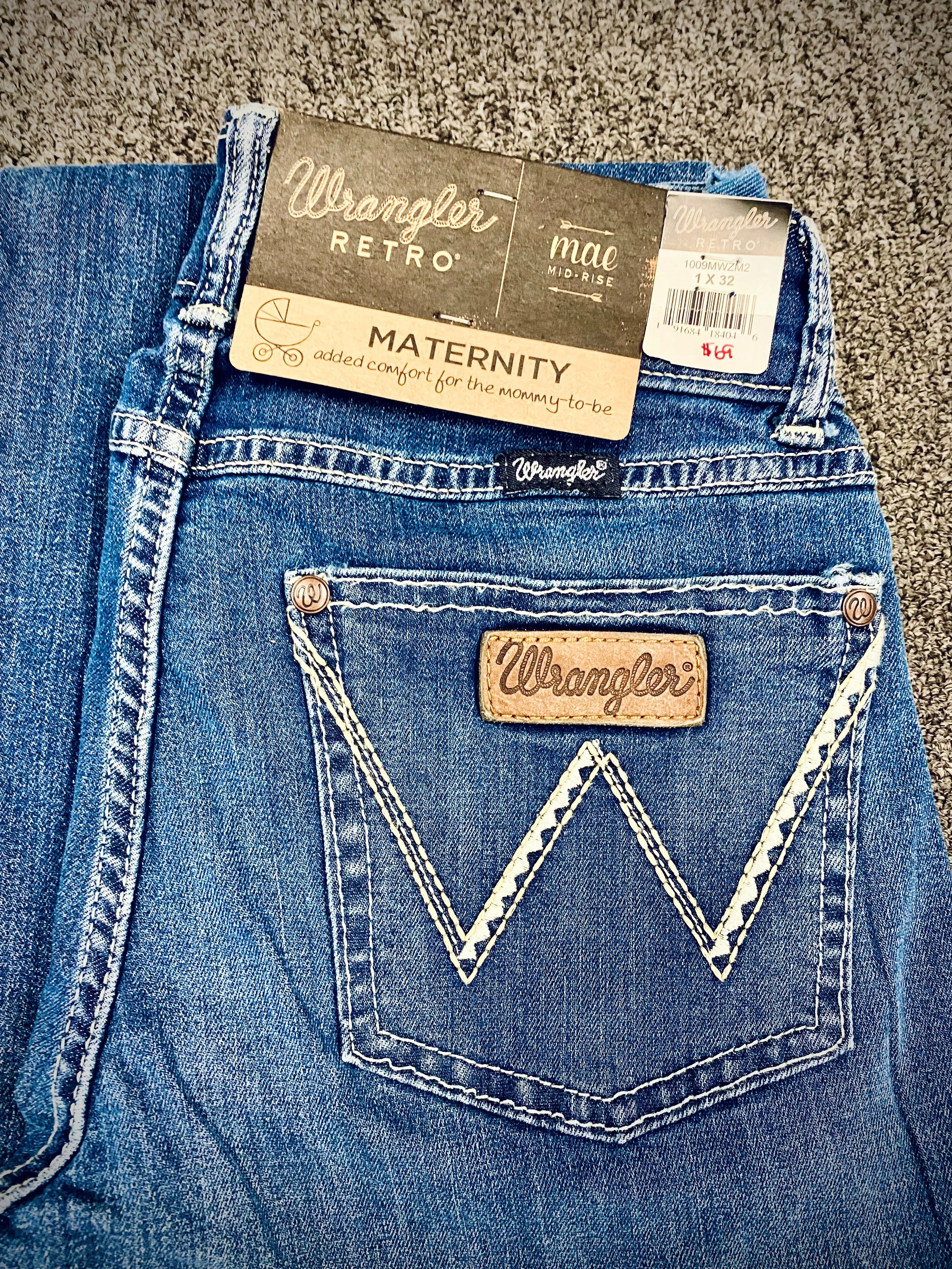 WRANGLER WOMENS RETRO MAE MATERNITY JEANS